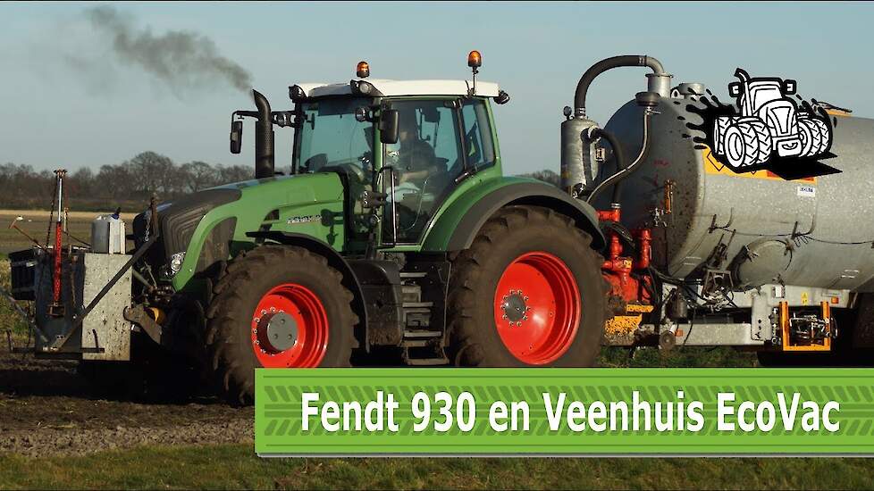 Loonbedrijf Harms uit Erica met Fendt 930 en Veenhuis EcoVac bouwlandinjecteren Trekkerweb