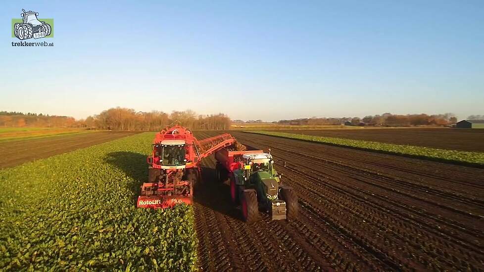 Agrifac Big Six Loonbedrijf Kuper BV Klazienaveen aan het suikerbietenrooien Trekkerweb