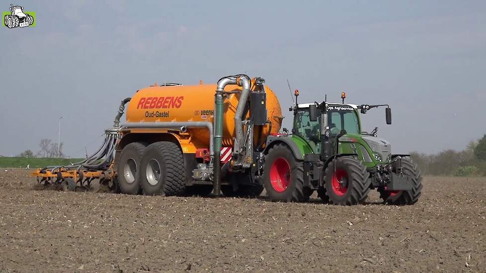 Veenhuis 22 kuubs premium tandem tank Fendt 724 Vario loonbedrijf Rebbens/ Lips Trekkerweb