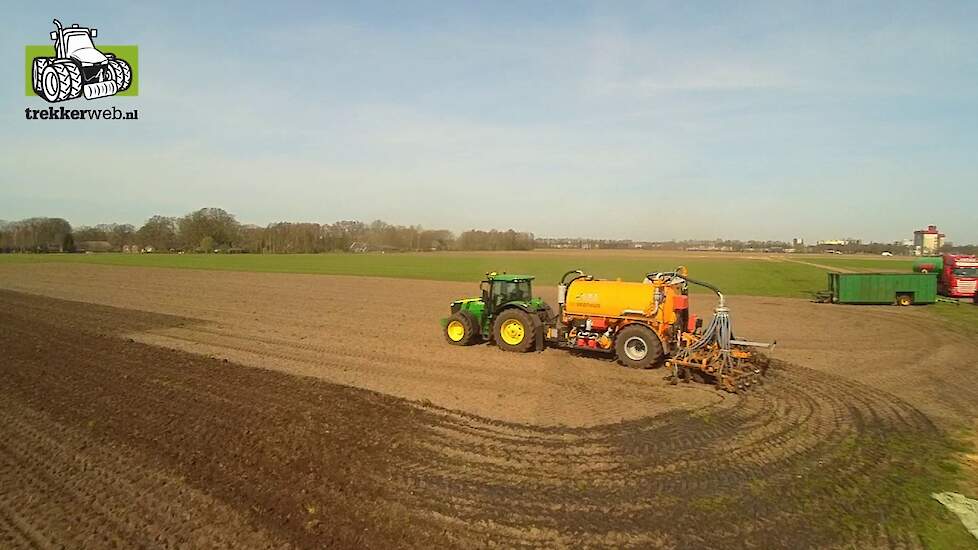 John Deere 7250R Veenhuis 14 kuubs tank  CWV Emmen